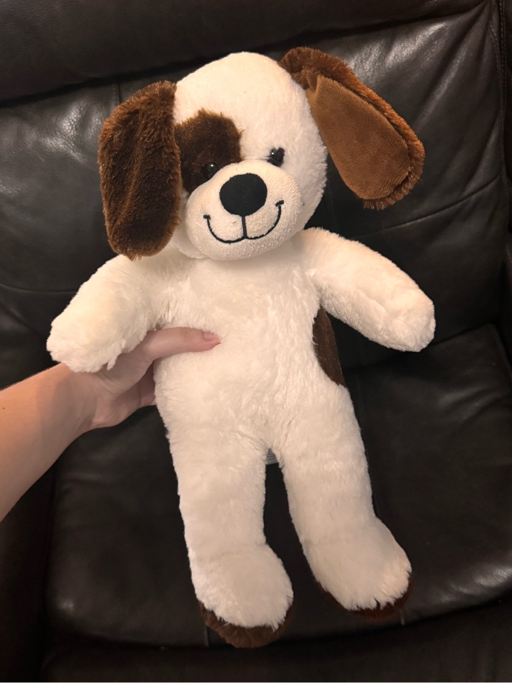 Build A Bear White Brown Puppy Dog Plush 16” BAB Stuffed Animal